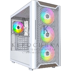 Компьютерный корпус Montech XR Wood белый без БП ATX 3x120мм 2xUSB3.0 audio bott PSU