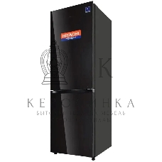 Холодильник Hitachi R-B410PUC6 BBK черный двухкамерный 215/105л морозилка снизу, No Frost