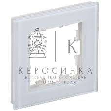 Рамка 1-местная IEK BRITE РУ-1-2-БрБ стекло белый