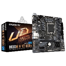 Материнская плата Gigabyte H610M H V2, LGA 1700, Intel H610, 2xDDR5, 4xSATA, 1xM.2, 1xPCIe 4.0 x16, 1xPCIe x1, 1xHDMI, 1xVGA, 1x 1Gb LAN, 2xUSB-A 3.2 Gen 1, 4xUSB-A 2.0, 3x 3.5 мм, 7.1, mATX