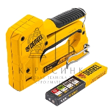 Степлер мебельный Denzel тип 53 и 13, 6-14мм, тип 140, 10-14мм, тип 300, 15мм, тип 500, 15мм