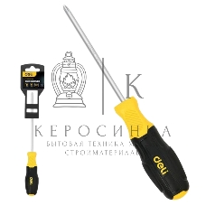 Крестовая отвертка Deli DL633075N PH0x75мм сталь Cr-V, двухкомпонентная прорезиненная рукоять