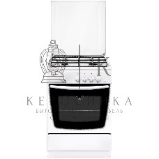 Плита газовая Gefest ПГ 1200 С7 К8 белый, конфорок 4 шт, духовка 63 л, 60 см x 85 см x 60 см