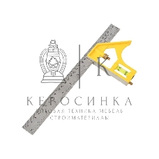 Линейка строительная с угольником и уровнем Deli DL7300Y 300мм, нержавеющая сталь, пузырьковый уровень