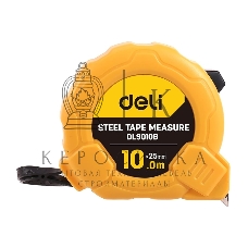 Рулетка Deli DL9010B 10мx25мм Метрическая. Корпус ударопрочный, компактный.