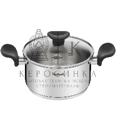Кастрюля Tefal Primary E3084374 2.1л. d=18см (с крышкой) стальной (2100120956)