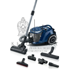 Пылесос Bosch BGC41X36 голубой, 700/700 Вт, уборка сухая, пылесборник контейнер 2.4 л