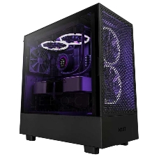 Компьютерный корпус без блока питания Case NZXT H5 Flow RGb, Midi-Tower, TG, 3x120мм RGb + 1x120мм, 1xUSB-A 3.2 + 1xUSB-C 3.2, E-ATX, ATX, mATX, mITX черный
