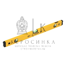 Уровень алюминиевый Denzel магнит., фрезерованный, 3 глазка (1 зеркал.), 0,5 мм/м, 600 мм