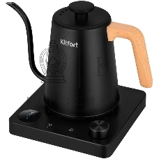 Чайник электрический Kitfort КТ-6726 1л. 1200Вт черный/дерево корпус: нерж.сталь/пластик