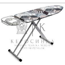 Доска гладильная Dogrular Домина 2237 рабочая поверхность 122 x 40, 142 x 50 x 9,5, регулировка высоты 8 позицмй, подъем 74-96 см, серая