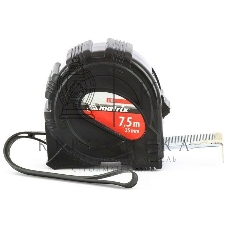 Рулетка Matrix, 7,5 м х 25 мм, обрезиненный корпус, черный