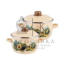 Набор посуды APPETITE N41P123 Avocado эмал (2 предмета)