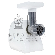 Мясорубка электрическая Ротор Альфа-р ЭМШ 35/250-2 белый, 1500 Вт, 0.6 кг/мин, реверс, защита от перегрузки, насадки - 2