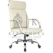 Кресло руководителя Бюрократ T-8010SL/IVORY слоновая кость, искусственная кожа, крестовина хром