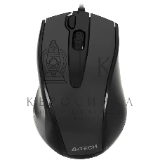 Мышь проводная A4Tech N-500F серый глянец/черный, 1200 dpi, USB, кнопки - 4