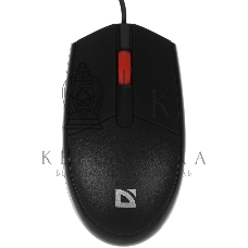 Мышь проводная Defender Delta MM-523 черный, 1000 dpi, USB, кнопки - 3