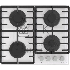 Газовая варочная панель Gorenje GT642AXW, 4 конфорки, закаленное стекло, белый