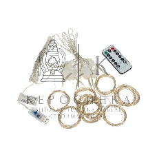 Гирлянда Neon-night светодиодный занавес из росы 3х3м 300 LED IP20 USB + пульт управления с крючками для крепления мультиколор