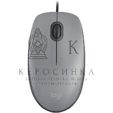 Мышь проводная Logitech M110 серый, 1000 dpi, USB, кнопки - 3