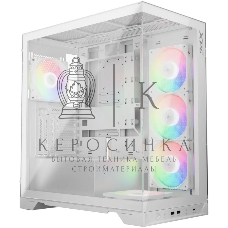 Компьютерный корпус XPG INVADER X WHITE (INVADERXMT-WHCWW) Mid-Tower Gaming ATX PC Case with Panoramic View, Tempered Glass Panels, and RGb Lighting Black