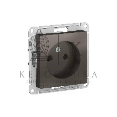 Механизм розетки 1-м СП AtlasDesign без заземл. 16А мокко SchE ATN000641