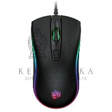 Мышь проводная Qumo Onyx RGb M73 черный, 2400 dpi, USB, кнопки - 4