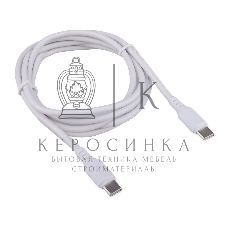 Кабель USB2.0 Cablexpert CC-USB2-CMCM-100-1.8M-W, Type-C/Type-C, 5A, 100Вт, PD/QC3.0, медь, 1.8м, белый, пакет