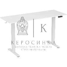 Стол компьютерный Cactus CS-EDL-WWT столешница ДСП, белый каркас белый