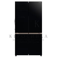Холодильник Hitachi R-WB720VUC0 GBK черный стекло трехкамерный инвертер 372/196л морозилка снизу