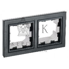 Рамка 2-местная IEK BRITE РУ-2-БрЧ-44 IP44 черный