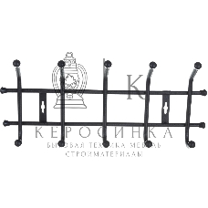 Вешалка настенная НИКА ВНТМ5/Ч черный