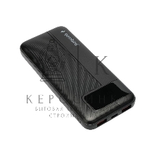 Портативный аккумулятор Gembird GPB-10Q, 10000мА·ч, QC/PD, дисплей, черный