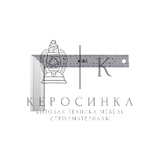 Угольник Denzel стальной, нержавеющая сталь, градуировка, алюминиевое основание, 300 мм