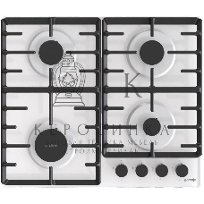 Газовая варочная панель Gorenje GT642SYW, 4 конфорки, закаленное стекло, белый