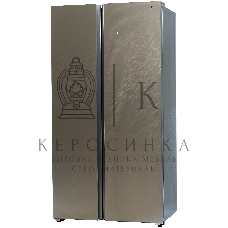 Холодильник Бирюса SBS 541 TGG текстурированное бежевое стекло двухкамерный 343/198 л морозилка слева, NoFrost, Side-by-side