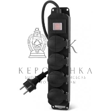 Сетевой фильтр Buro 400MDP-3-B 3 м, 4 розетки, черный, коробка