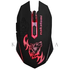 Мышь беспроводная Nakatomi MROG-15U черный, 1600 dpi, радиоканал, USB, кнопки - 6