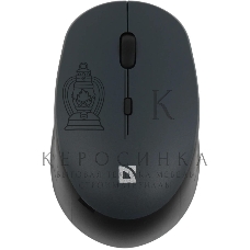 Мышь беспроводная Defender Auris MB-027 серый, 1600 dpi, радиоканал, USB, кнопки - 4
