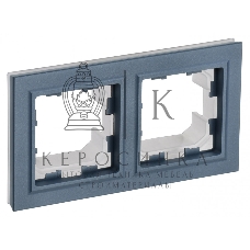 Рамка 2-местная IEK BRITE РУ-2-БрМ-44 IP44 маренго