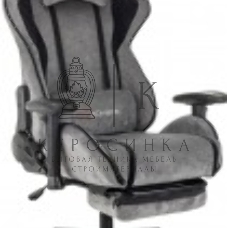 Кресло игровое Бюрократ Zombie Drift/F серый/черный, крестов. пластик, подст. для ног