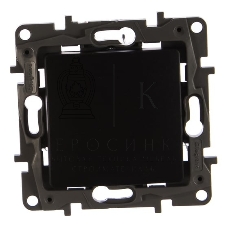 Выключатель одноклавишный, автоматические клеммы, Etika, 10AX, 250В~, антрацит