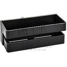 Полочка прямая из высокопрочного АБС пластика, ЧЕРНАЯ матовая, глубокая BRIMIX 5679