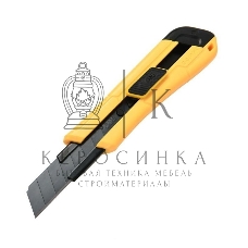 Технический нож Deli DL018 18 мм, ударопрочный корпус, автоматическая блокировка, прорезиненная рукоятка