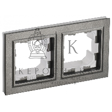 Рамка 2-местная IEK BRITE РУ-2-БрШ-44 IP44 шампань