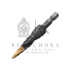 Сверло ступенчатое Denzel 4-5-6-7-8-9-10-11-12 мм, Р6М5, 6-гр. хвостовик 723602