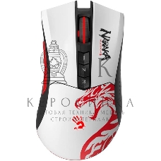Мышь беспроводная A4Tech Bloody R90 Plus Naraka белый, 5000 dpi, радиоканал, USB, кнопки - 8
