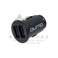 Автомобильное зарядное устройство Qumo Energy light (Charger 0034), 2USB, 2А, черный