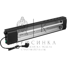 Обогреватель инфракрасный MTX КМИ-2000, черный, кварцевый, 2000 Вт, 20 м2, плавная регулировка мощности