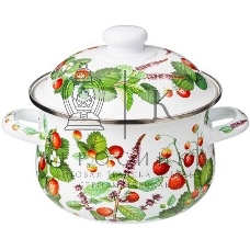 Кастрюля эмалированная AGNESS 934-561 ФРУКТОВАЯ КОРЗИНА 2.0 л